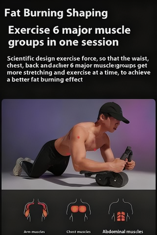 Automatic Rebound Ab Roller – Core & Abdominal Trainer