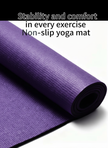 A thick yoga mat that protects knees and back during exercise.