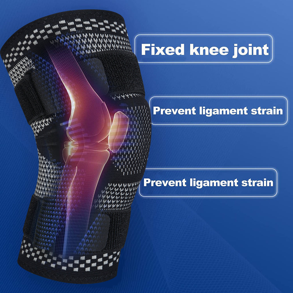 Flexible Silicone Knee Support Brace for Stability