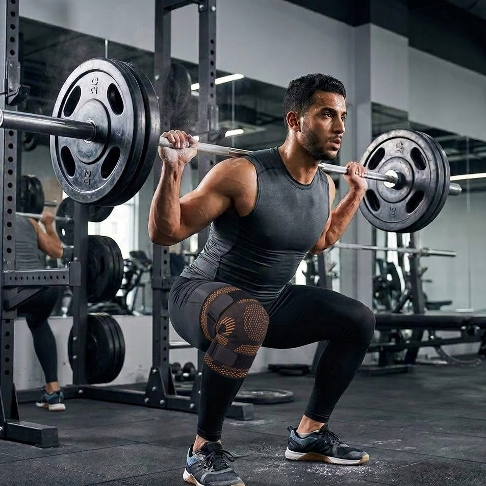 Flexible Silicone Knee Support Brace for Stability