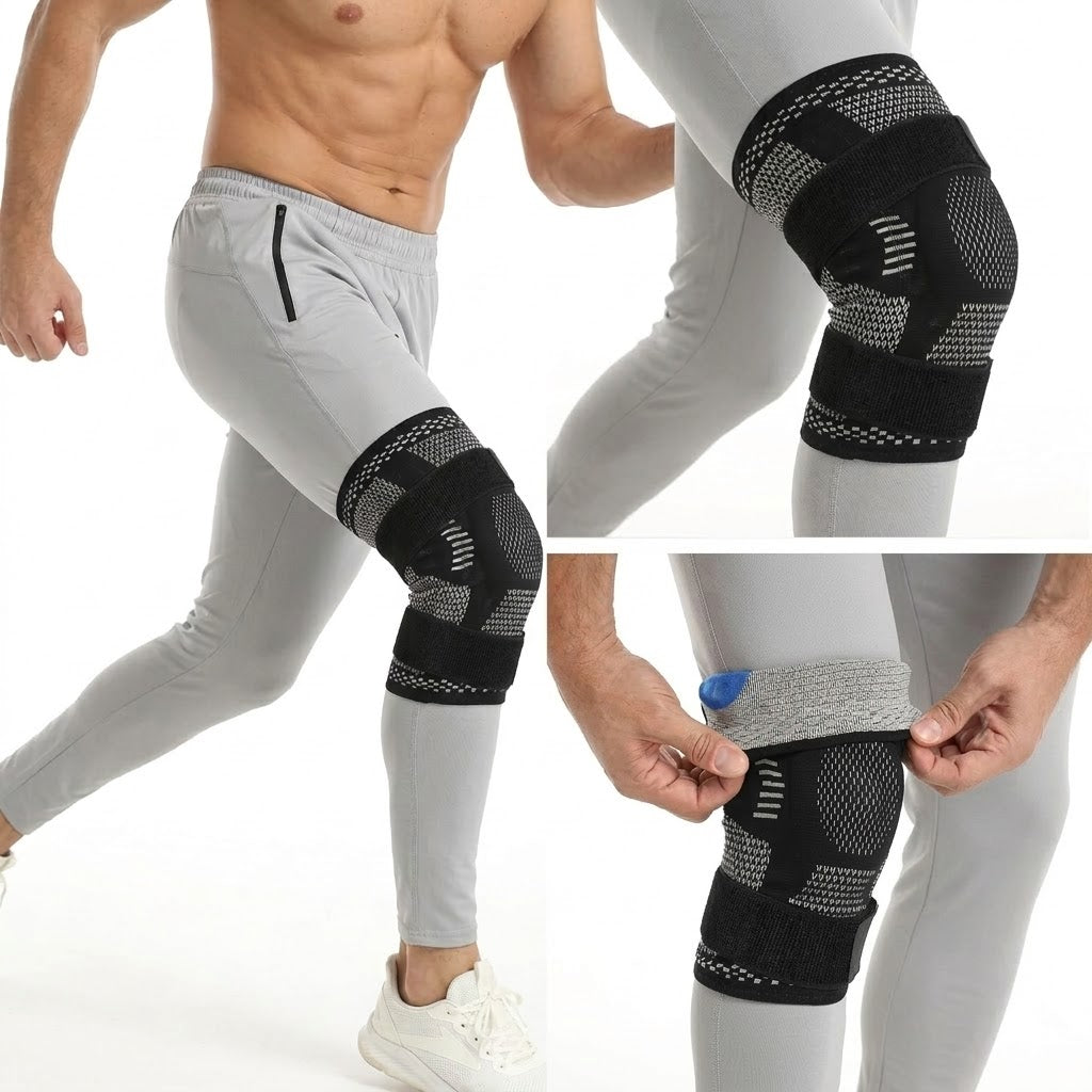 Flexible Silicone Knee Support Brace for Stability