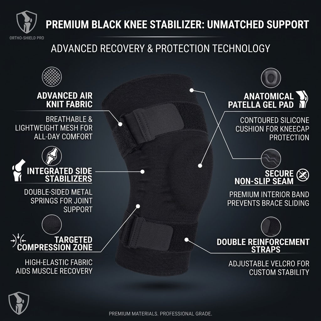 Flexible Silicone Knee Support Brace for Stability