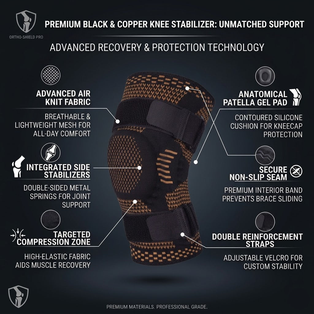 Flexible Silicone Knee Support Brace for Stability