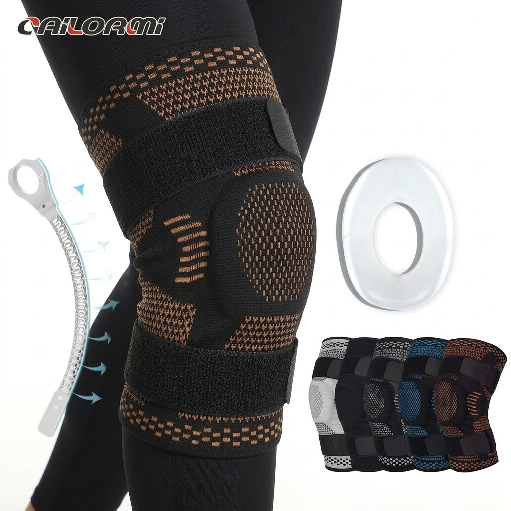 Flexible Silicone Knee Support Brace for Stability