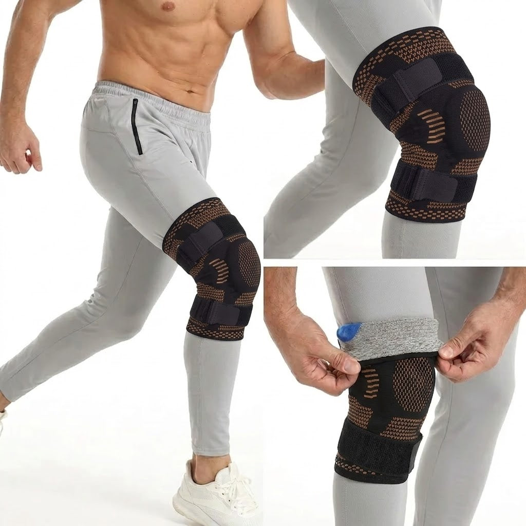 Flexible Silicone Knee Support Brace for Stability