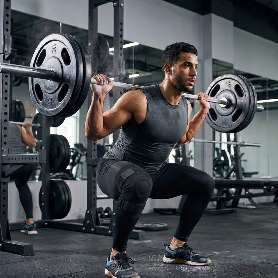 Flexible Silicone Knee Support Brace for Stability