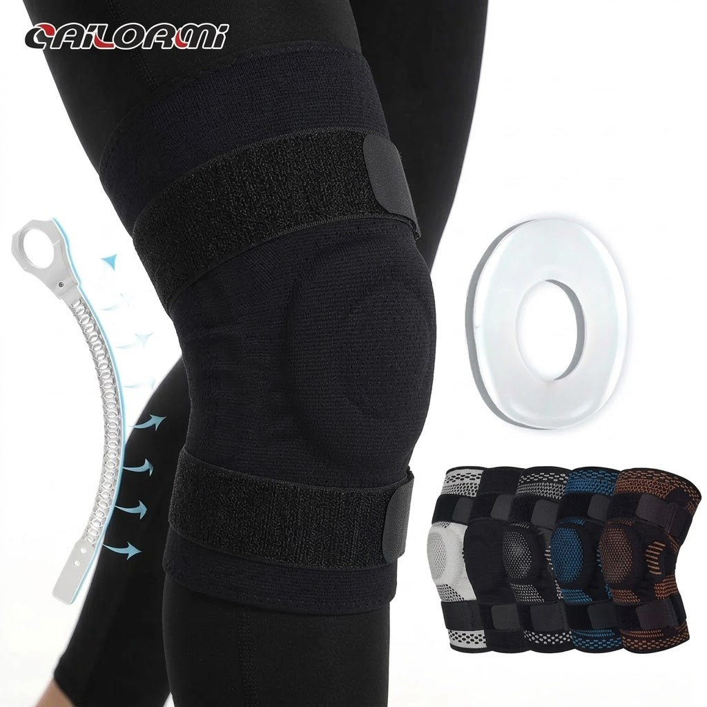 Flexible Silicone Knee Support Brace for Stability
